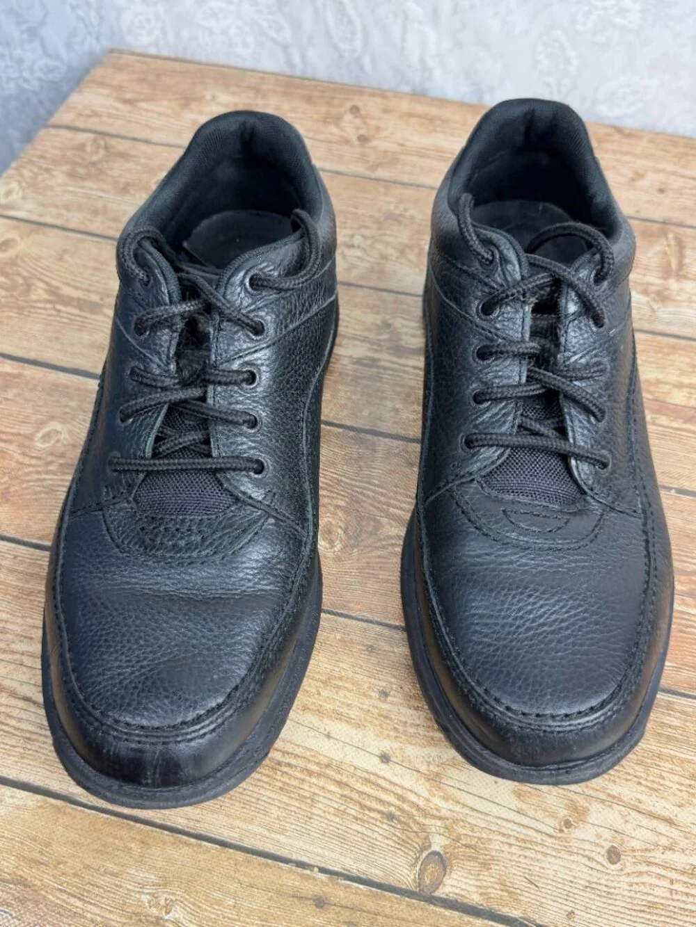 Rockport Men's 12 Black Leather Lace Up Moc Toe Oxford Dress Casual Shoes